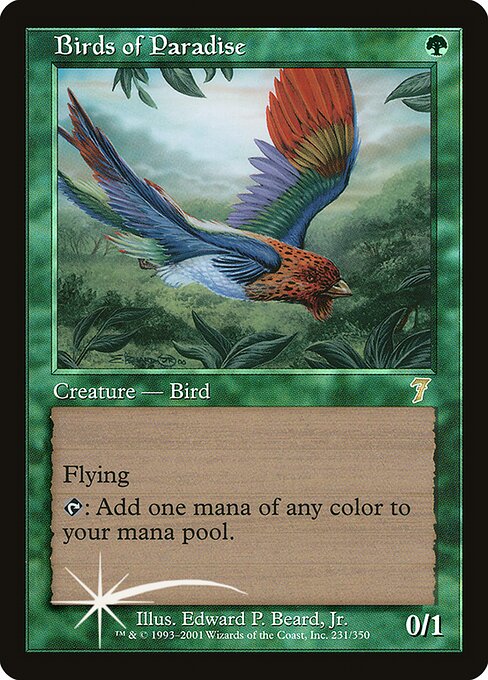 7ED: Birds of Paradise (Foil)