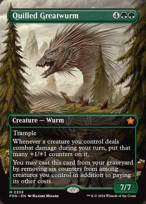 FDN: Quilled Greatwurm (Borderless) (Foil)