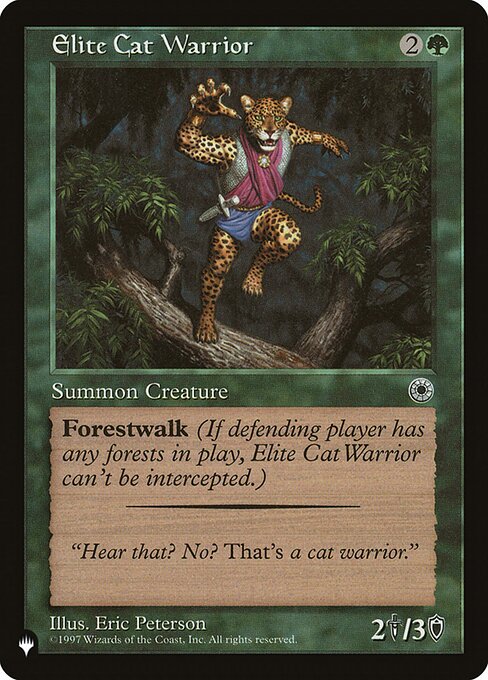 PLST: Elite Cat Warrior (Flavor Text)