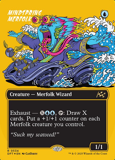 DFT: Mindspring Merfolk (Borderless) (First-Place Foil)