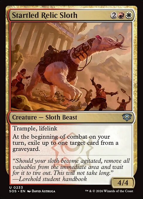 SOS: Startled Relic Sloth