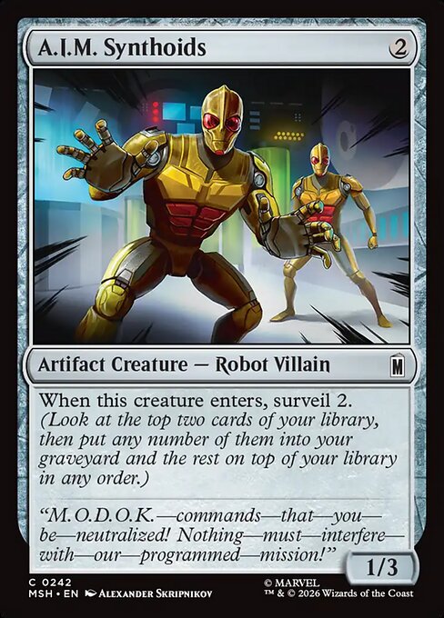 MSH: A.I.M. Synthoids