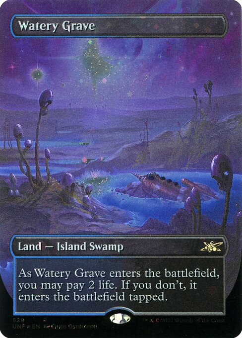 UNF: Watery Grave (Borderless) (Galaxy Foil)