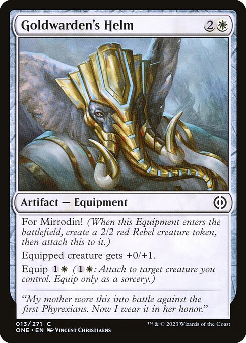 ONE: Goldwarden's Helm (Foil)