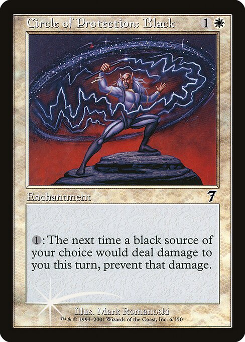 7ED: Circle of Protection: Black (Foil)