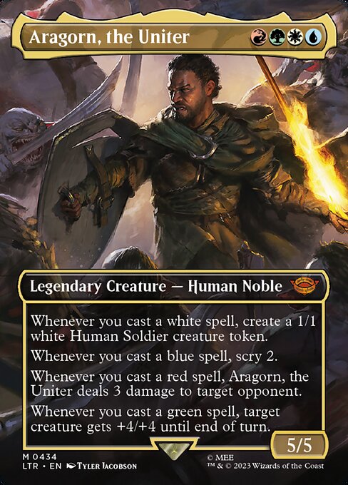 LTR: Aragorn, the Uniter (Borderless) (Foil)