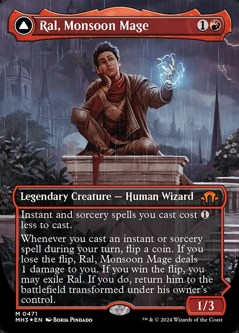 MH3: Ral, Monsoon Mage (Borderless) (Textured Foil)