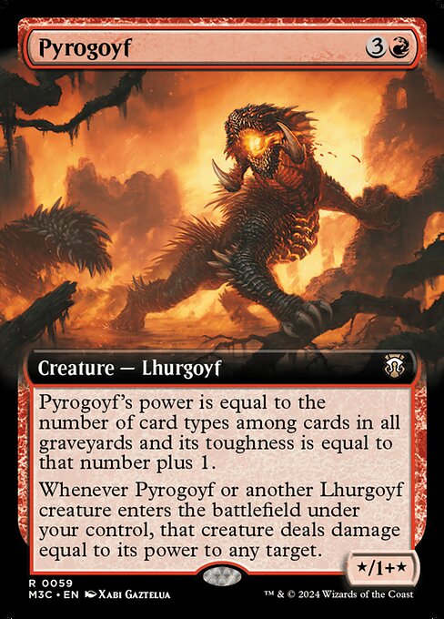 M3C: Pyrogoyf (Extended Art) (Foil)