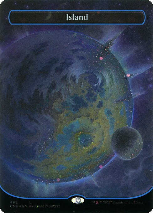 UNF: Island (492) (Borderless) (Galaxy Foil)