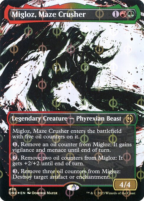 ONE: Migloz, Maze Crusher (Showcase) (Step-and-Compleat Foil)