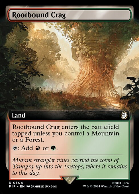 PIP: Rootbound Crag (Extended Art) (Foil)