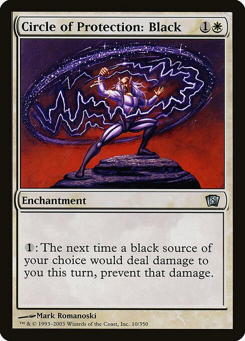8ED: Circle of Protection: Black (Foil)