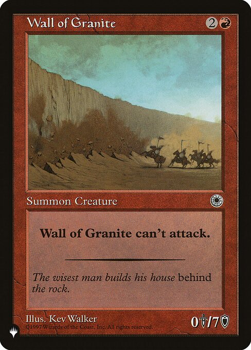 PLST: Wall of Granite