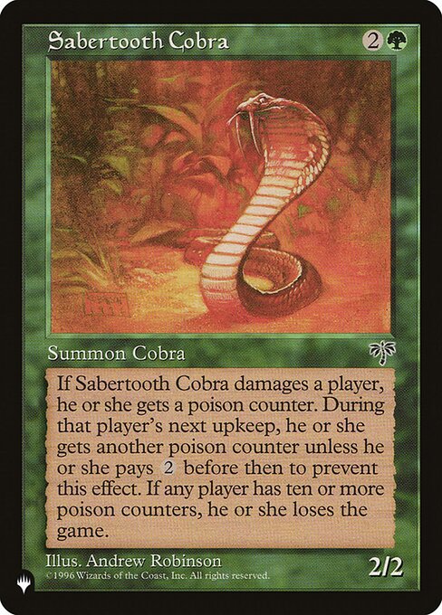 PLST: Sabertooth Cobra