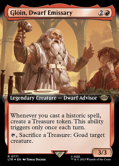 LTR: Gloin, Dwarf Emissary (Extended Art) (Surge Foil)
