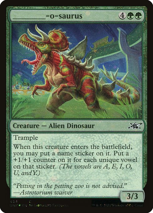 UNF: _______-o-saurus (Galaxy Foil)