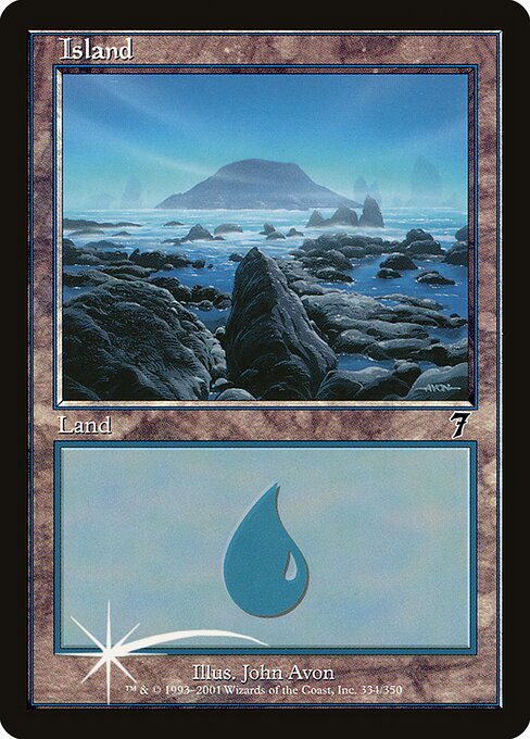 7ED: Island (334) (Foil)