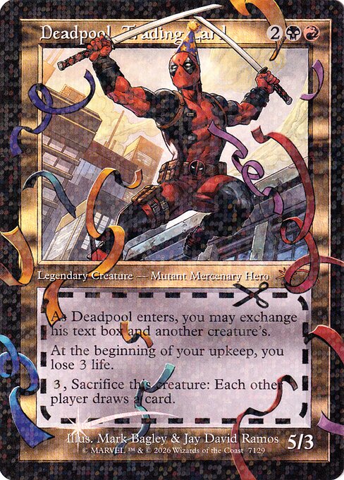 SLD: Deadpool, Trading Card (7129) (Pool Party Foil)
