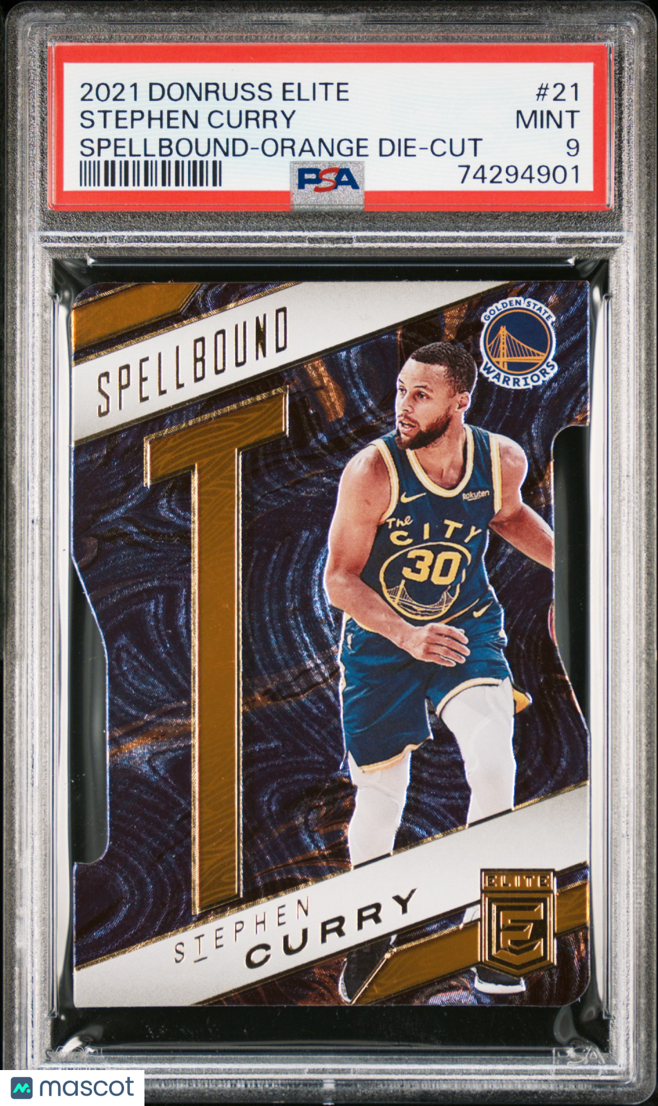 2021 Panini Donruss Elite Spellbound Stephen Curry #21 PSA 9