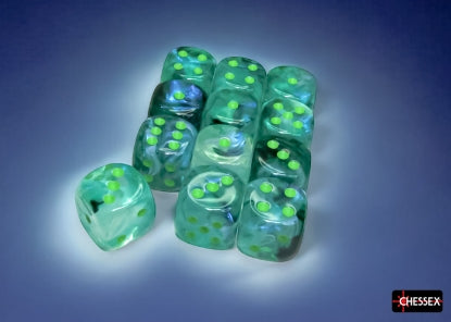 Chessex Borealis 16mm D6 Dice Block (12-Dice)