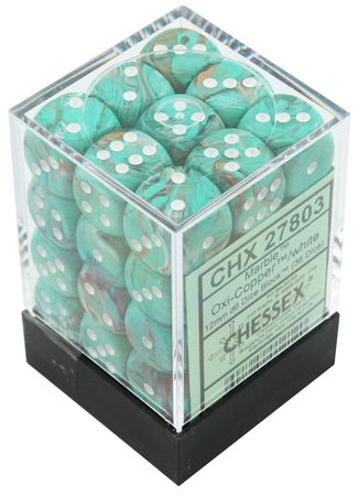 Chessex Marble 12mm D6 Dice Block (36-Dice)