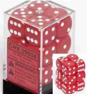 Chessex Opaque 16mm D6 Dice Block (12-Dice)