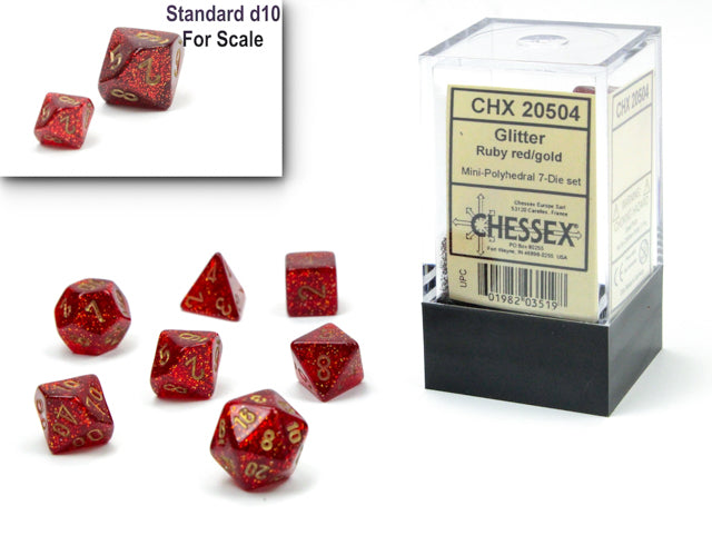 Chessex: Glitter Mini 7-Dice Set