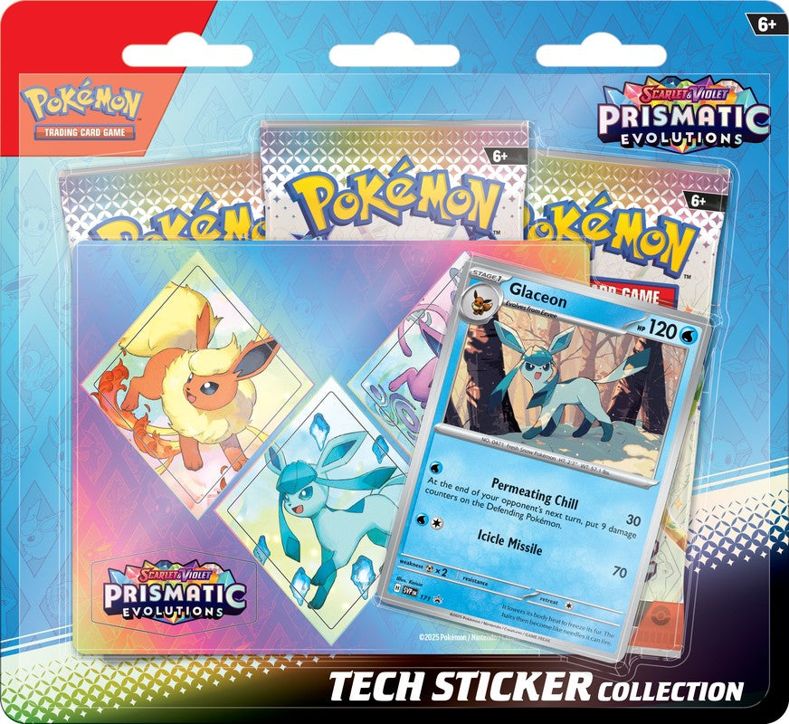 Scarlet & Violet 8.5 - Prismatic Evolutions Tech Sticker Collection (Preorder)