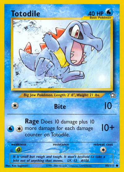 Totodile 80 Unlimited Neo Genesis