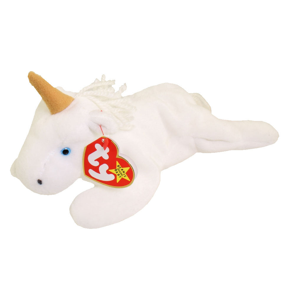 Beanie Baby: Mystic the Unicorn (Tan Horn, Coarse Mane)