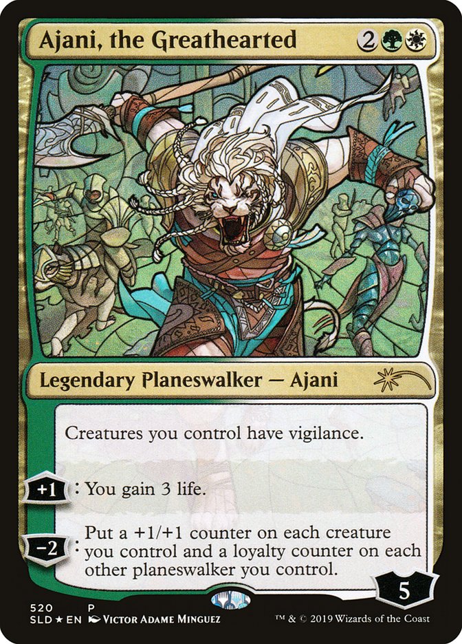 Ajani, the Greathearted (Stained Glass) [Foil] :: SLD