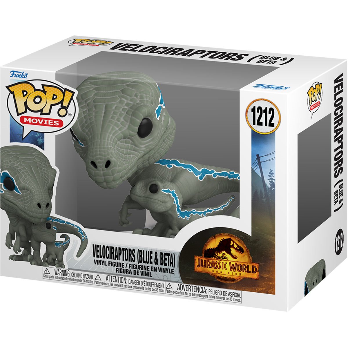 Jurassic World: Dominion - Velociraptors (Blue & Beta) Pop! Vinyl Figure (1212)