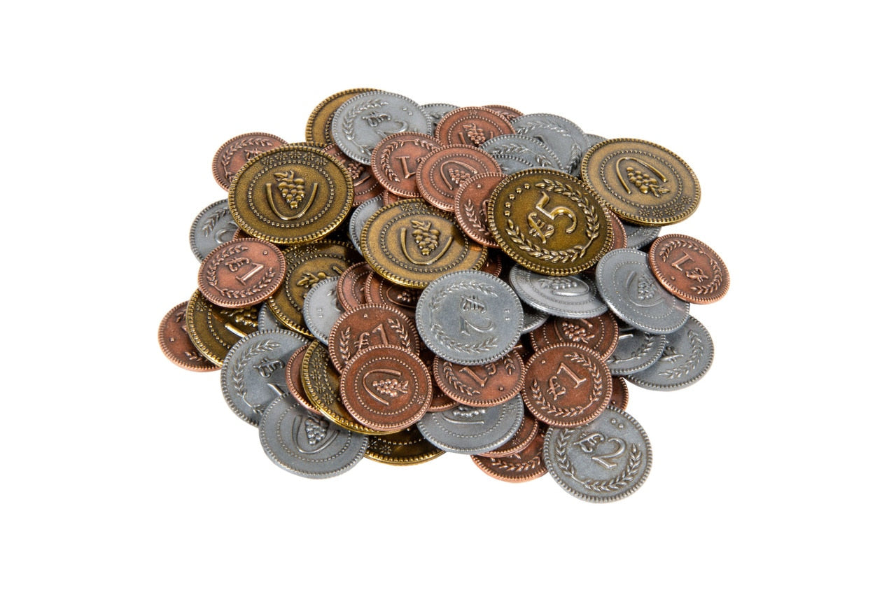 Viticulture: Metal Lira Coins