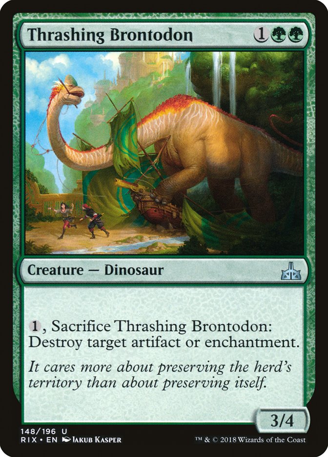 Thrashing Brontodon [Foil] :: RIX