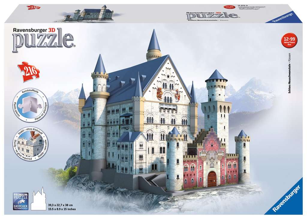 Neuschwanstein Castle (216 pc 3D puzzle)