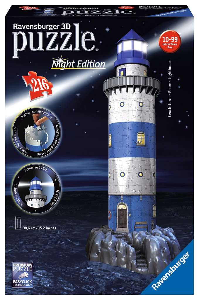 Lighthouse - Night Edition (216 pc 3D Puzzle)