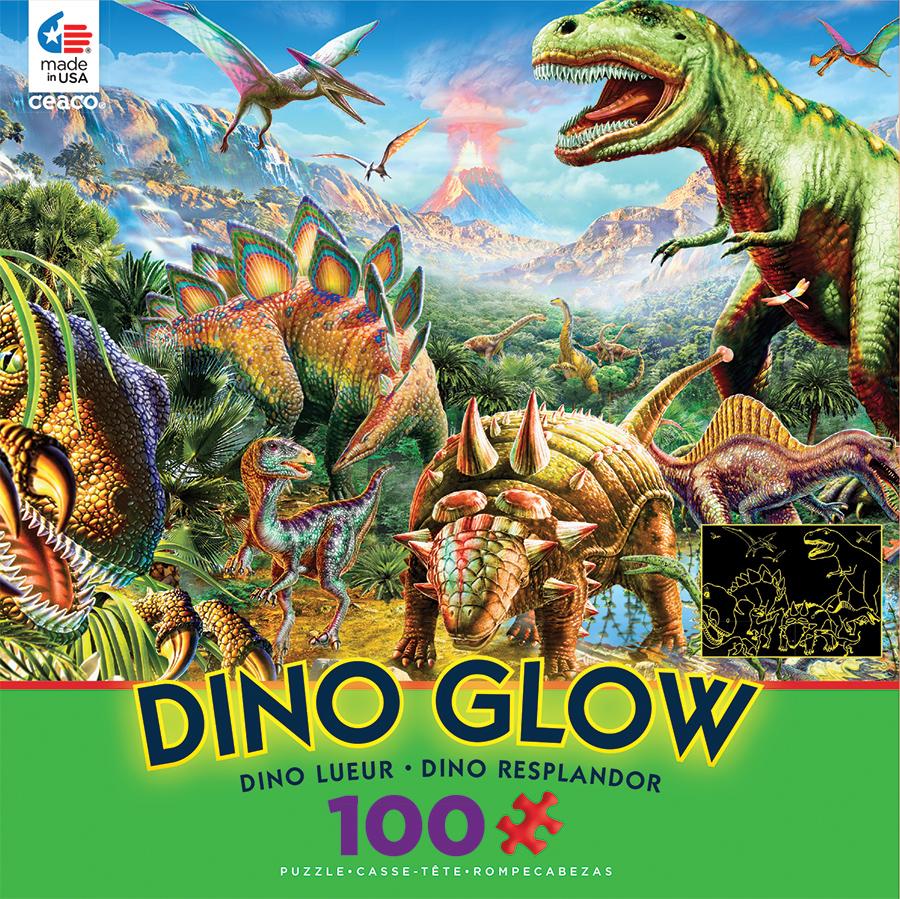Dino Glow (assorted 100 pc puzzles)