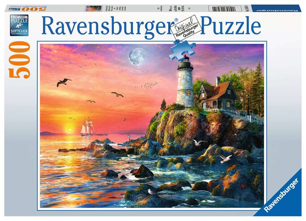 Lighthouse at Sunset (500 pc puzzle)
