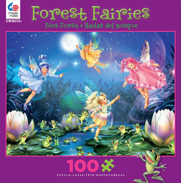 Forest Fairies (assorted 100 pc glitter puzzles)