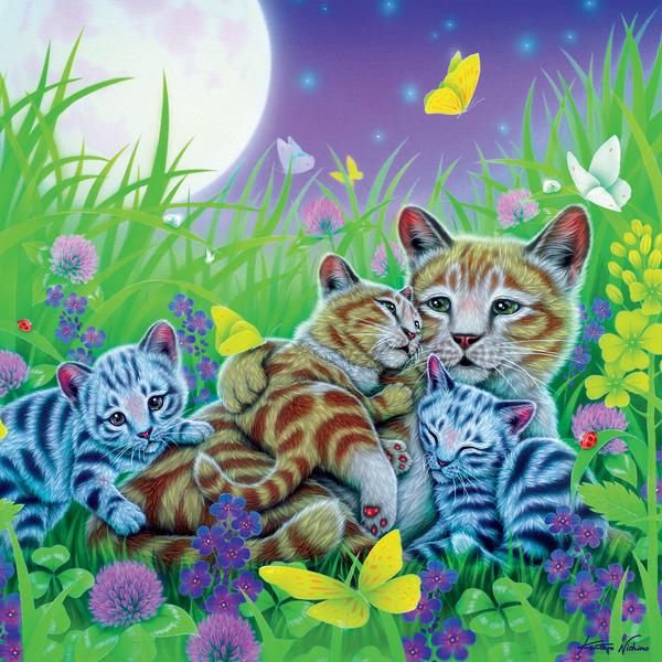 Furry Friends (assorted 100 pc glitter puzzles)