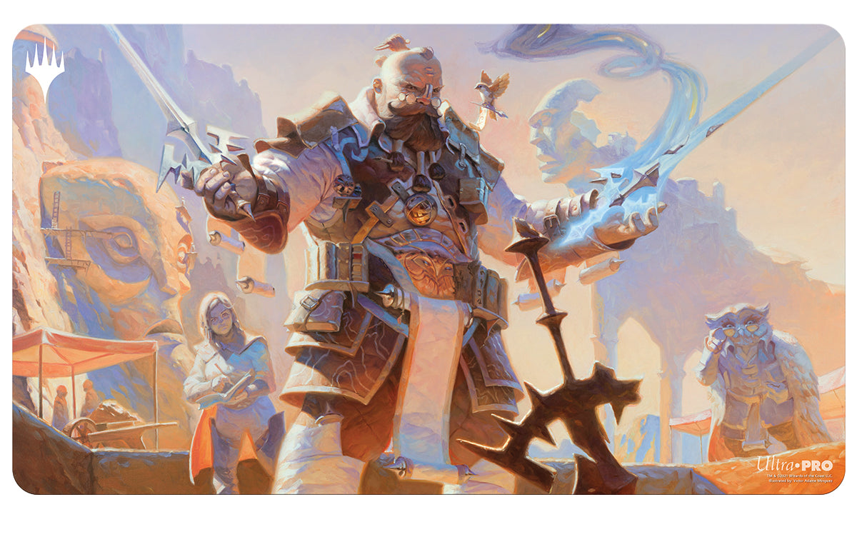 Magic the Gathering Playmat: Strixhaven - Lorehold Commander Osgir, The Reconstructor
