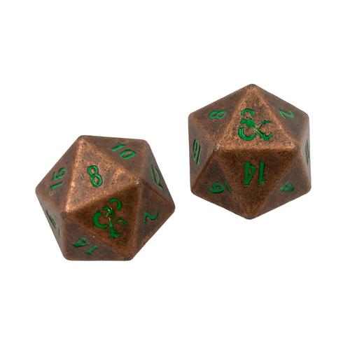 Heavy Metal Feywild Copper and Green D20 Dice Set (2pc)