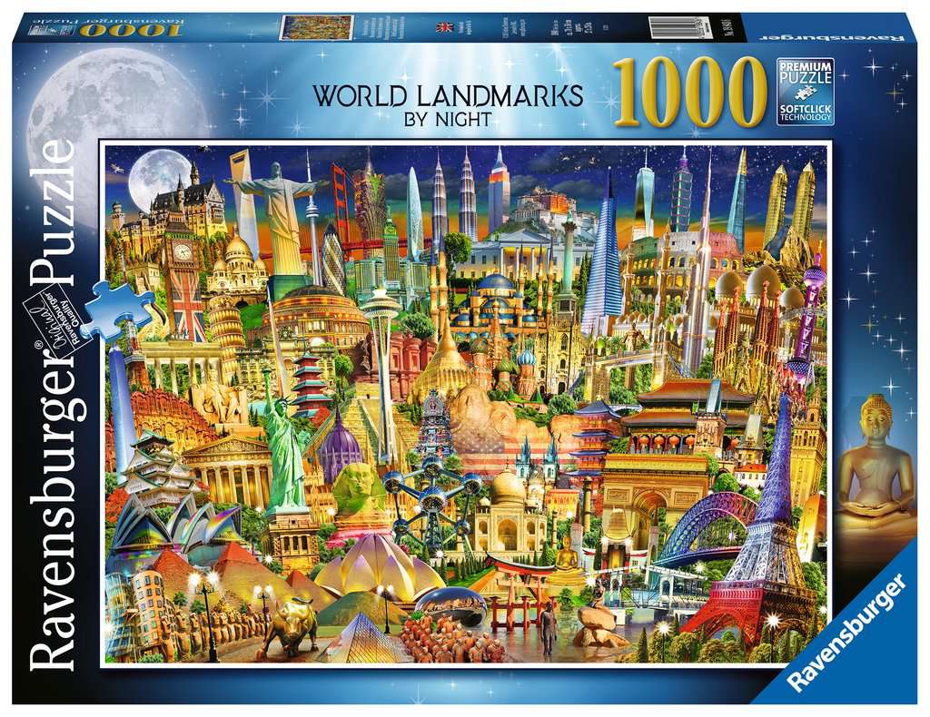 World Landmarks by Night (1000 pc puzzle)