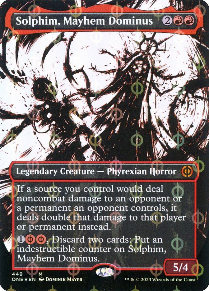 Solphim, Mayhem Dominus (Borderless) (Step-and-Compleat Foil) [Foil] :: ONE