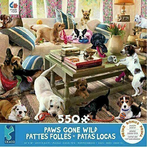 Paws Gone Wild: Puppy Party (550 pc puzzle)