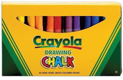 24 Stick Colored Art Chalk in Sleeve