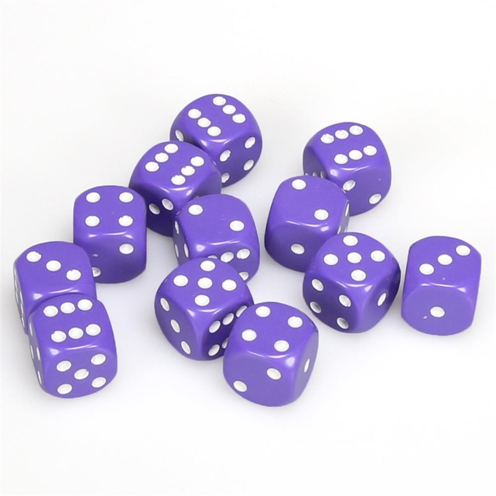 Chessex Opaque 16mm D6 Dice Block (12-Dice)