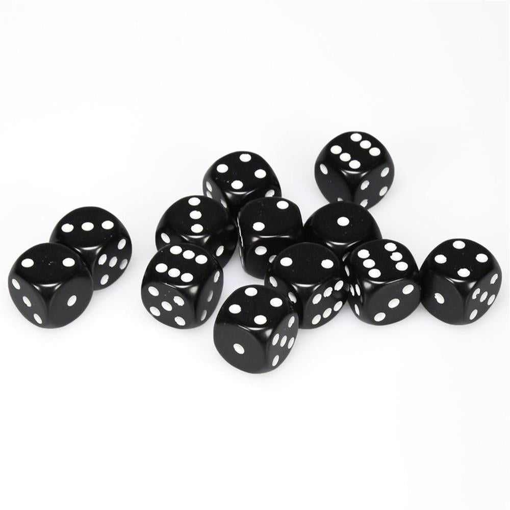 Chessex Opaque 16mm D6 Dice Block (12-Dice)