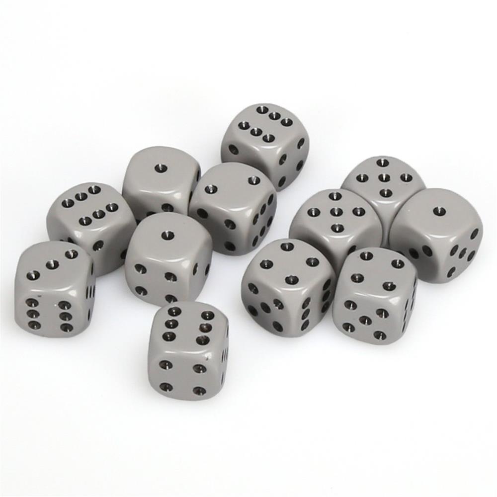 Chessex Opaque 16mm D6 Dice Block (12-Dice)