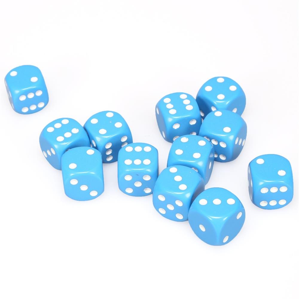 Chessex Opaque 16mm D6 Dice Block (12-Dice)